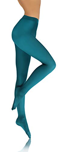 sesto senso Damen Strumpfhose Türkis Bunte 40 DEN Blickdicht Microfaser 2 XS-S Copper von sesto senso