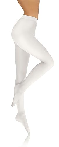 sesto senso Damen Strumpfhose Weiß Bunte 40 DEN Blickdicht Microfaser 2 XS-S Bianco von sesto senso