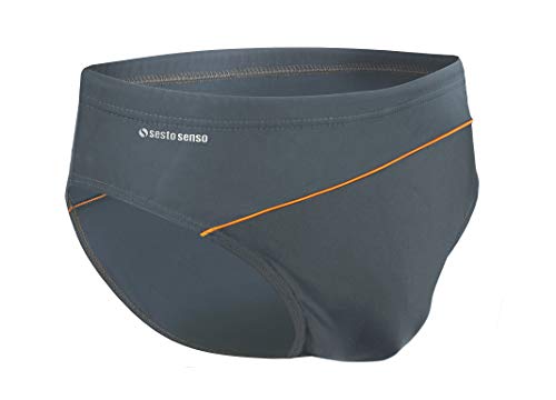 sesto senso Herren Badehose Slip Schwimmhose M bis 4XL Bademode Swimming Shorts BD 413 XL, Graphit von sesto senso