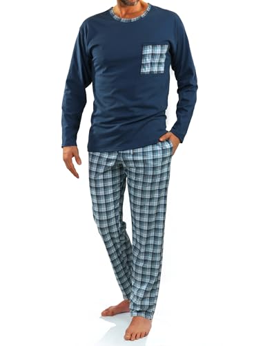 sesto senso Herren Schlafanzug Lang Baumwolle Pyjama Langarm Shirt mit Tasche Pyjamahose Zweiteilig Set Bunt Nachtwäsche M 06 Jeans sesto senso Herren Schlafanzug Lang Baumwolle Pyjama Langarm Shirt mit Tasche Pyjamahose Zweiteilig Set Bunt Nachtwäsche M 06 Jeans von sesto senso
