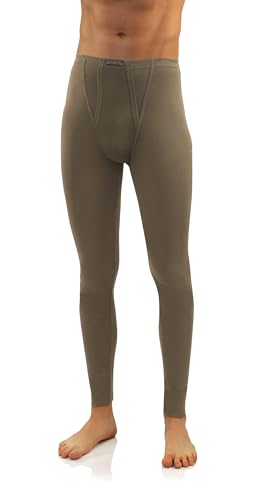 sesto senso Lange Unterhose männer thermounterwäsche Herren k1 (Oliv, L) von sesto senso