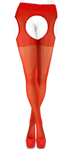 sesto senso Hosenträger Strumpfhose mit offenem Schritt 15 Den Spitze Strumpfband Gürtel Strümpfe 2 S Rot sesto senso Hosenträger Strumpfhose mit offenem Schritt 15 Den Spitze Strumpfband Gürtel Strümpfe 2 S Rot von sesto senso