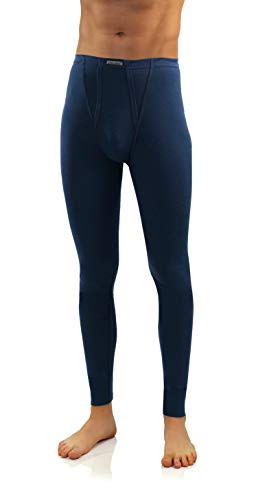 sesto senso Herren Unterhosen Baumwolle - Lange Unterhosen Herren Baumwolle Thermounterwäsche Für Männer Lange Unterhose k1 (Dunkelblau, XXL) von sesto senso