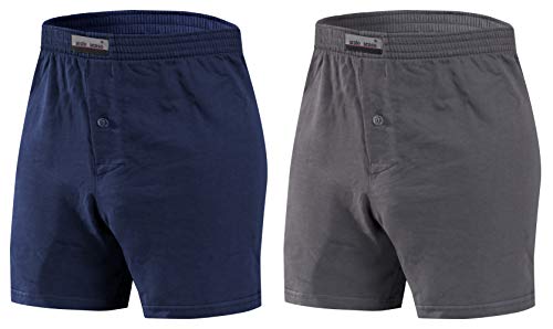 sesto senso Schlafanzughose Herren Kurz Baumwolle Pyjamahose 2er Pack L 2pak g+g von sesto senso
