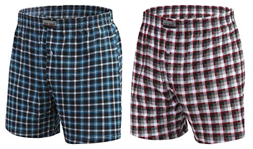 sesto senso Schlafanzughose Herren Kurz Baumwolle Pyjamahose 2er Pack M 2pak 12+14 von sesto senso