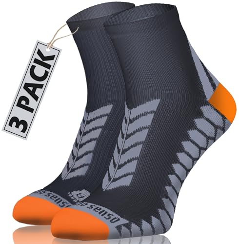 sesto senso Sport Socken Schwarz Damen Herren 3 Paar Bunte Sportsocken Laufsocken 35-38 Graphit von sesto senso