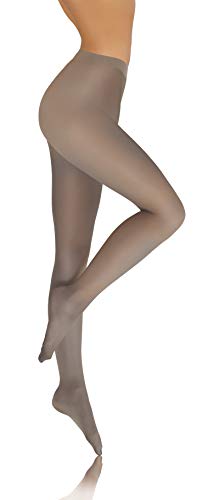 sesto senso Strumpfhose Damen Blickdicht 50 Den Microfaser 3D Anti-Cellulite Effekt 2 M Grau von sesto senso