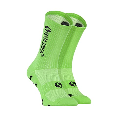 SestoSenso Sportsocken Laufsocken Fußball lange Socken Herren Trainingssocken SKB02 (as3, numeric, numeric_43, numeric_46, regular, regular, Grün) von SestoSenso