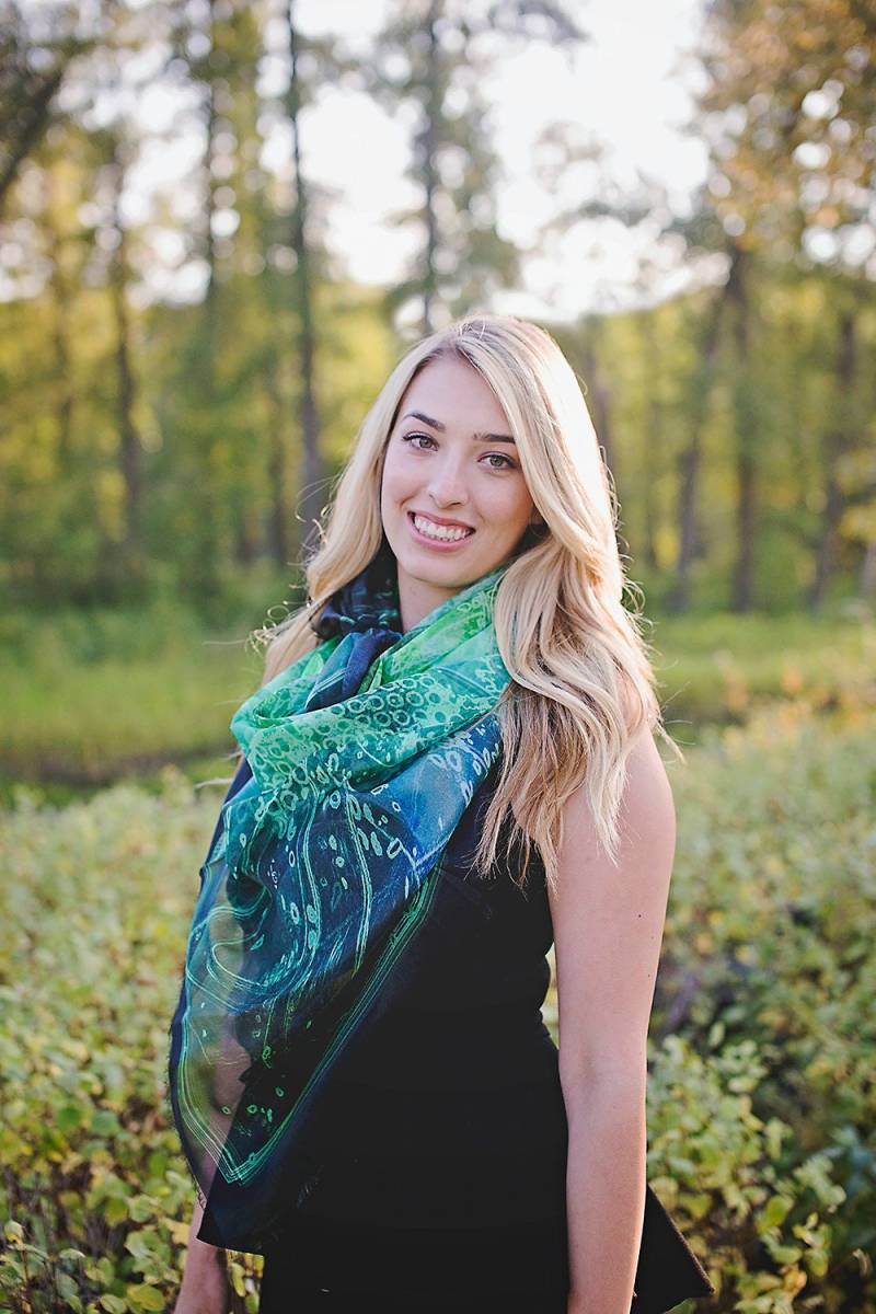 Smaragd Abstrakter Schal von SetaInk