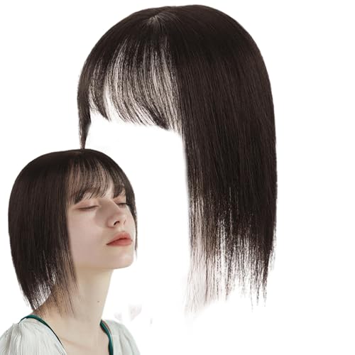 Clip in Pony, Air Bangs Haarspange, Clip in Fransen Echthaarverlängerungen im natürlichen Look, lip in Haarverlängerungen für Frauen täglichen Gebrauch von Setauoo