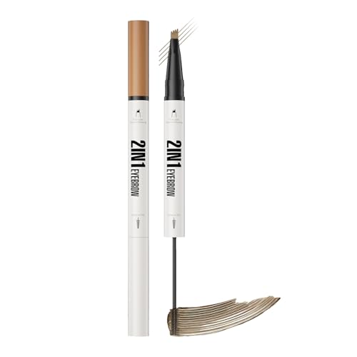 Setauoo 4 Spitzen Augenbrauenstift,Präzisions Make Up Stift - Langanhaltend Verwischfest Für Damen Mädchen Mutter von Setauoo