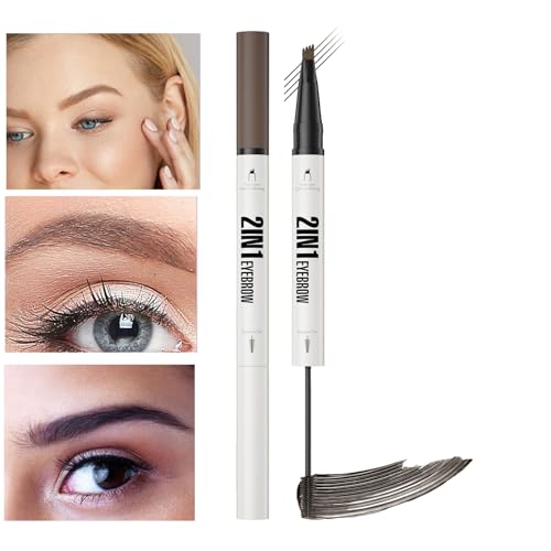 Setauoo 4 Spitzen Augenbrauenstift - Präziser Augenbrauenstift Zum Definieren | Abriebfester Make Up Brauenstift Für Frauen Und Mädchen von Setauoo