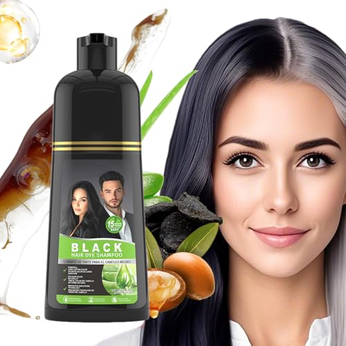 Setauoo Haarfärbe Shampoo Für Frauen - Natürliche Farbbehandlung für Grauhaar,Farbgebendes Shampoo 500ml Für Lockiges Feines Dickes Haar von Setauoo