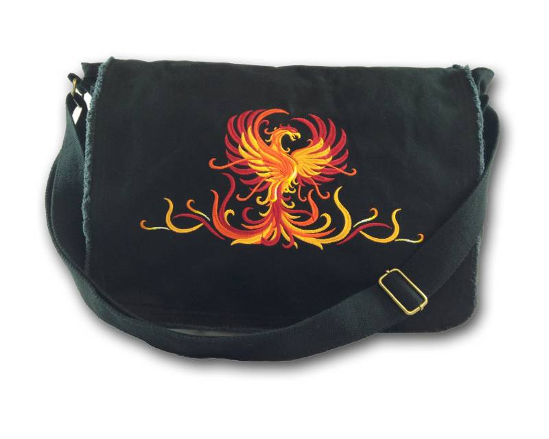 Phoenix Bestickte Canvas Messenger Bag von SetcSpecialty