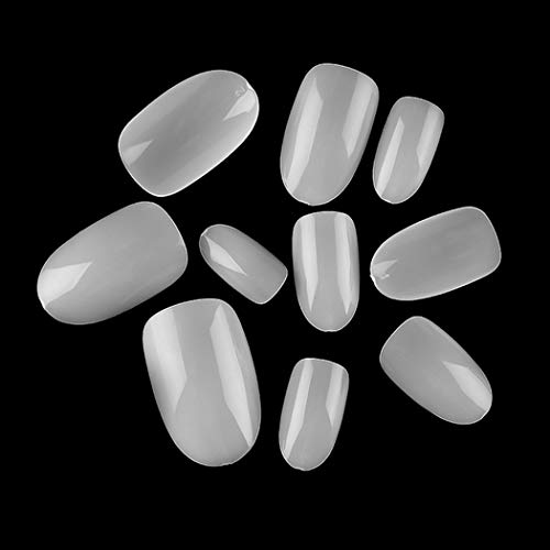 Sethexy 500 Stück Künstliche Gefälschte Nägels Natürlich Fingernägel Gel Falsche Nägel 10 Größe DIY Nägels Kunst Sarg Nägel Tipps für Frauen Mädchen (Natürlich) von Sethexy