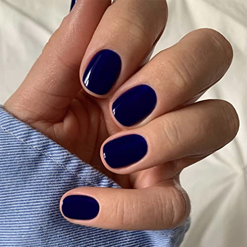 Sethexy Kurze Quadratische Nägel zum aufkleben Glänzend Reine Farbe Press on Nails 24Pcs Acryl Falsche Nägel für Frauen und Mädchen von Sethexy