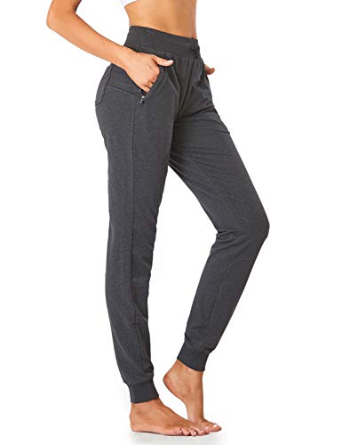 Sevego Jogginghose Damen Sporthose Baumwolle High Waist Trainingshose Loose Fit Lang Sweathose mit Taschen, Holzkohle M Sevego Jogginghose Damen Sporthose Baumwolle High Waist Trainingshose Loose Fit Lang Sweathose mit Taschen, Holzkohle M von Sevego