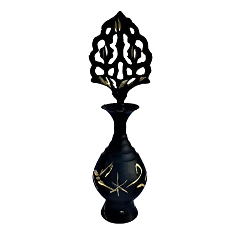 Seven Chakra Tree Brass Surmedani Surma Holder Kohl Kajal Applier with Surma (Black) von Seven Chakra Tree