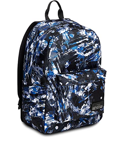 RUCKSACK ISCHOOLPACK SEVEN Geräumige Schultasche für Teenager, Mädchen und Jungen, mit Laptopfach & USB Anschluss, italienisches Designblau,inkl. Powerbank von Seven