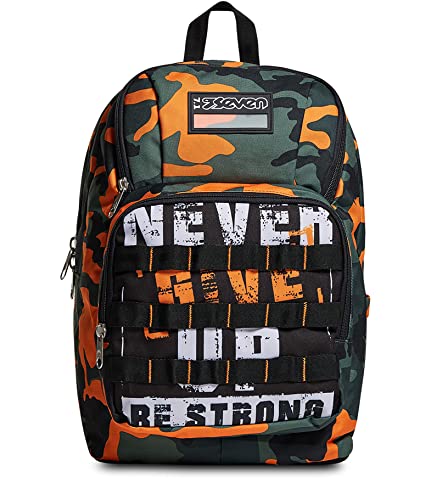 Rucksack Seven® POINT OUT - CAMOUPIX BOY, Grün (Military Green), Taglia unica, Casual von Seven