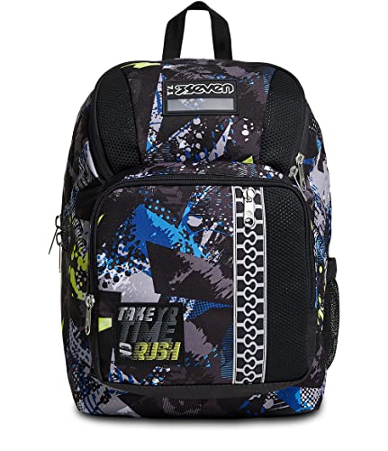 Rucksack Seven® Point Out - RUSHOVER BOY, Jet Black, Taglia unica, Casual von Seven