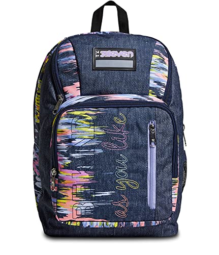 Rucksack Seven® Point Out - Virtual Girl, violett, Taglia Unica, Lässig von Seven