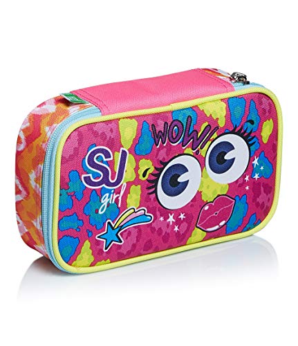 SJ Quick Case, Federmäppchen, Mäppchen, mehrfarbig, Federtasche für Schreibwaren, Etui mit Stiften, Kugelschreiber, & mehr, 3 Fächer, Mädchen & Jungen, Schule - Grundschule von SJ GANG STYLE JAM GANG