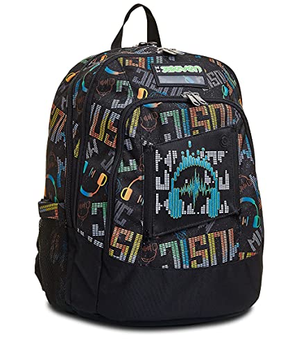 Seven Rucksack, Backpack für Schule, Uni & Freizeit, Geräumige Schultasche für Teenager, Mädchen, Jungen, Gepolsterter Schulranzen; mit Laptopfach -Advanced MUSICBRIGHTING, mehrfarbig von Seven