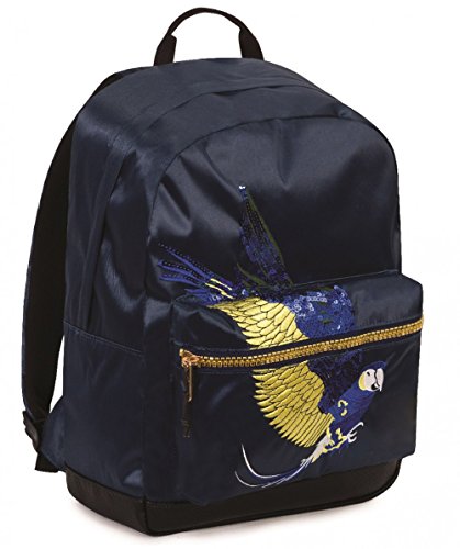 Seven Rucksack InVICTA – Rise – Parrots Blau Patch – Tasche für PC gepolstert – Amerikanisch 28 Liter, mehrfarbig, 45 x 33 x 7 cm, Amerikanisch von Invicta