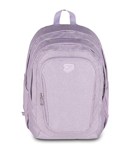 Seven Rucksack mit Doppelfach Tech Shiny, Lila, PC-Tasche und Trinkflaschentasche, für mittlere und obere Schule, Mädchen von Seven