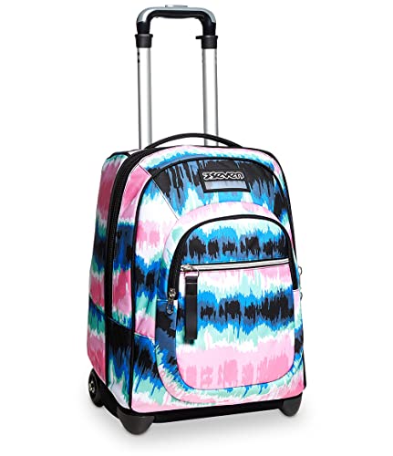 Seven TROLLEY, 2 in 1, Schulranzen mit Rollen, Rucksack mit Trolleyfunktion für Kinder, ab 1. Klasse, für Schule, Reisen, Mädchen&Jungen, pink/blau, SHADECOL GIRL von Seven