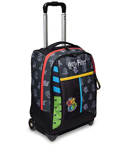 Seven Trolley, Harry Potter, 2 in 1, Schulranzen mit Rollen, Rucksack mit Trolleyfunktion für Kinder, ab 1. Klasse, für Schule, Reisen, Mädchen&Jungen; mehrfarbig von Seven