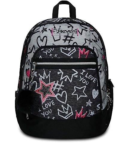 Seven Unisex-Kinder und Jugendliche Advanced Rucksack, Steel Gray, 31 x 43 x 24 cm von Seven
