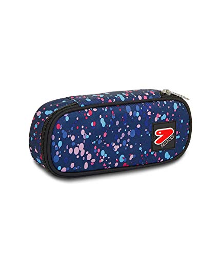Seven Unisex - Kinder und Jugendliche Round Plus Stifthalter Round Plus Stifthalter, Gepunktet Rosa/Blau, Einheitsgröße von Seven