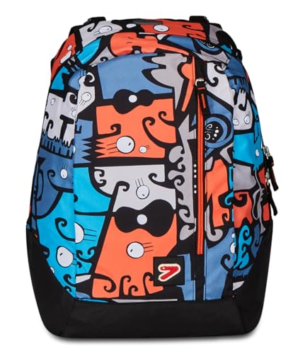 Seven Zaino Double Jungle, Kinder und Jungen Double Jungle Rucksack, Blue, DIMENSIONI: 27X42X19 CM; Capacità: 26 LT - von Seven