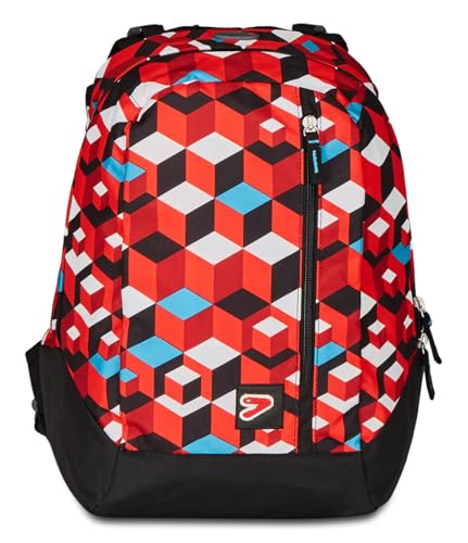 Seven Zaino THE DOUBLE CRUNK - Rosso - cuffie stereo con grafica abbinata incluse! 2 zaini in 1 REVERSIBILE, Kinder und Jungen von Seven