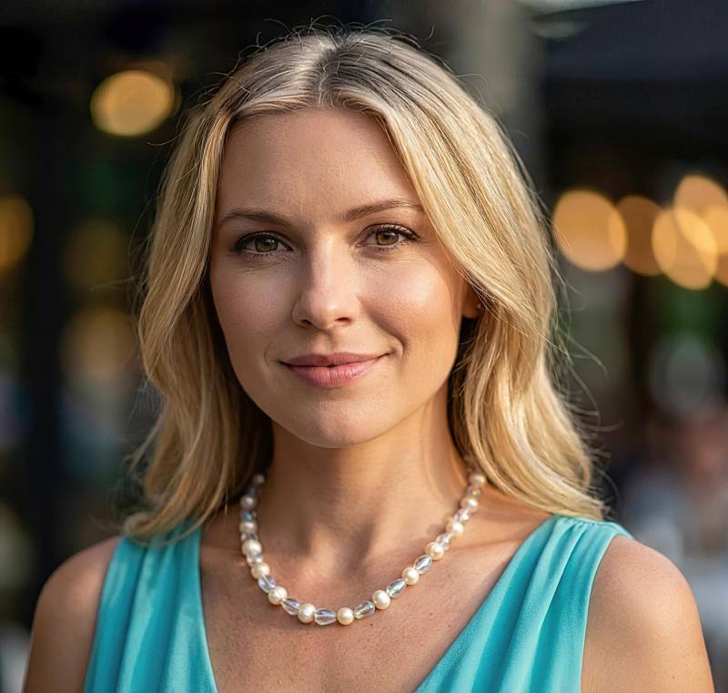 40229 Halskette Mit Weißen Süßwasserperlen Und Schimmernden Bergkristall Konen von SevenArtsSchmuck