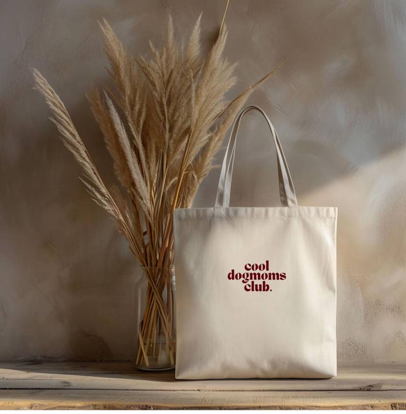 Cool Dogmoms Club Beutel Hundemama Tasche Hundeliebhaber - 100% Baumwolle, Einheitsgröße von SevenHeavenApparel