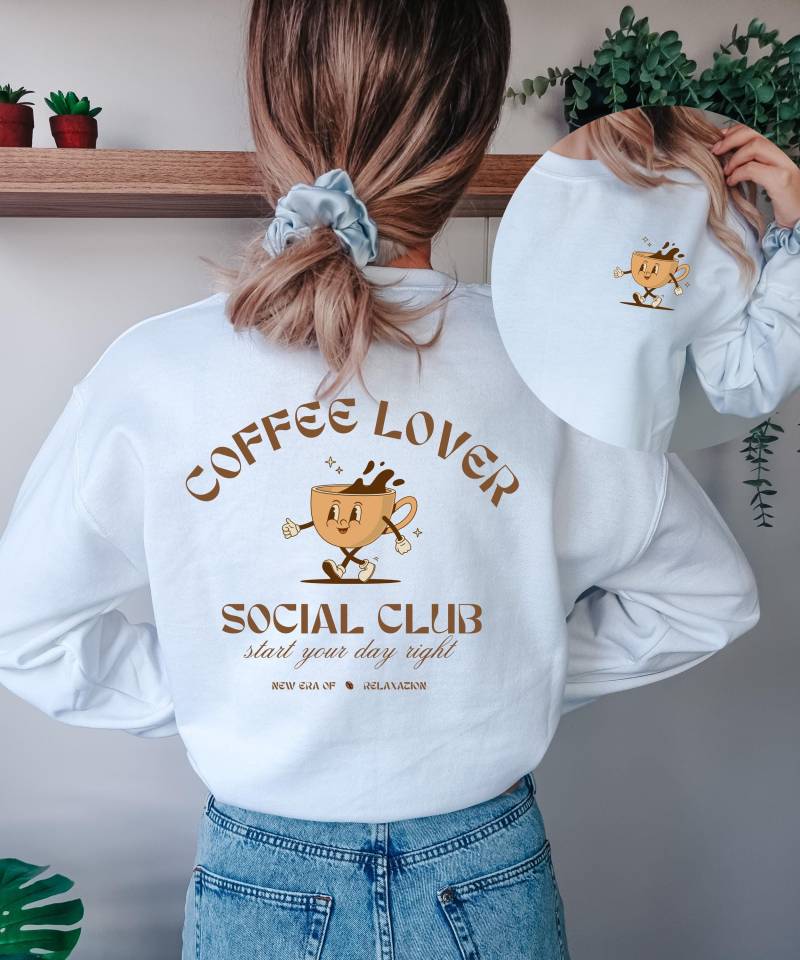 Sweatshirt Kaffee Geschenk Kaffeeliebhaber Mama Geschenkidee Freundin Geburtstag Shirt Barista Outfit Abschied Kollegin Coffee Club von SevenHeavenApparel