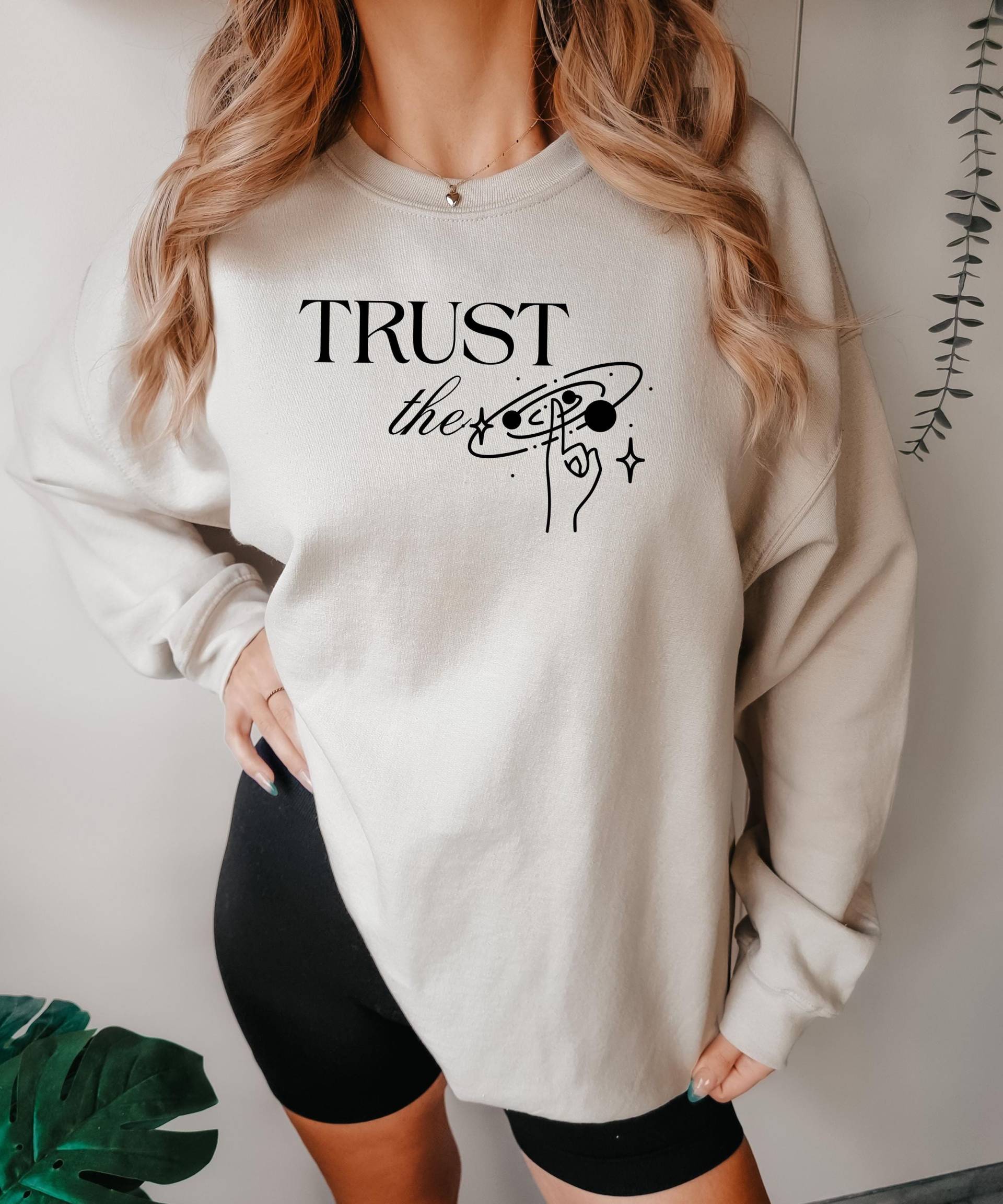 Universum Kuschel Pullover Spiritualität Astrologie Neujahr Geschenk Weihnachten Sterne - Baumwolle, S-2xl, Farbauswahl von SevenHeavenApparel