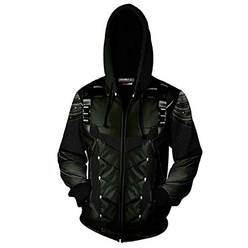 SevenJuly123 Pfeil 3D Reißverschluss Kapuzenpullover Oliver Queen Jacke Cosplay Kostüme Mantel - Grün - Mittel SevenJuly123 Pfeil 3D Reißverschluss Kapuzenpullover Oliver Queen Jacke Cosplay Kostüme Mantel - Grün - Mittel von SevenJuly123