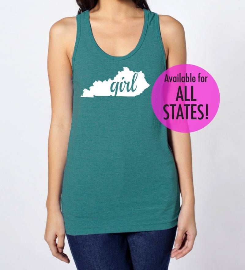Alle Staaten Und Washington Dc "Girl' Tri Blend Tank Shirt - Unisex Shirts Größe Xs S M L Xl von SevenMilesPerSecond