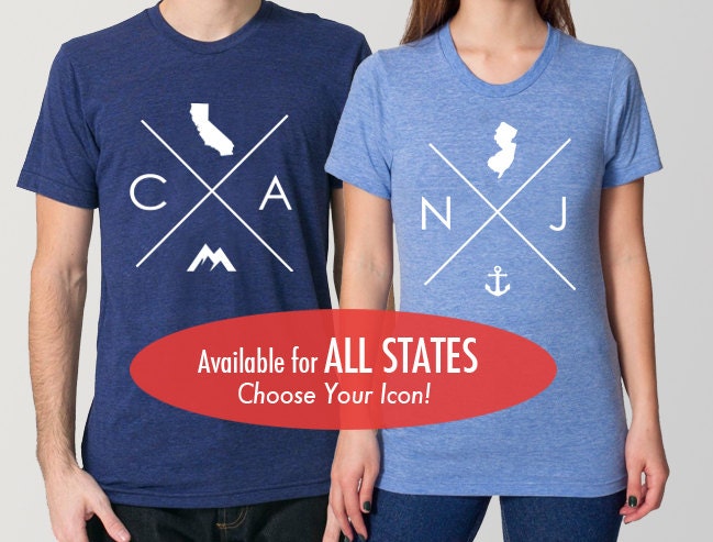 Alle Staaten Und Washington Dc Home State Tri Blend Track T-Shirt - Unisex T-Shirts Größe Xs S M L Xl 2Xl von SevenMilesPerSecond