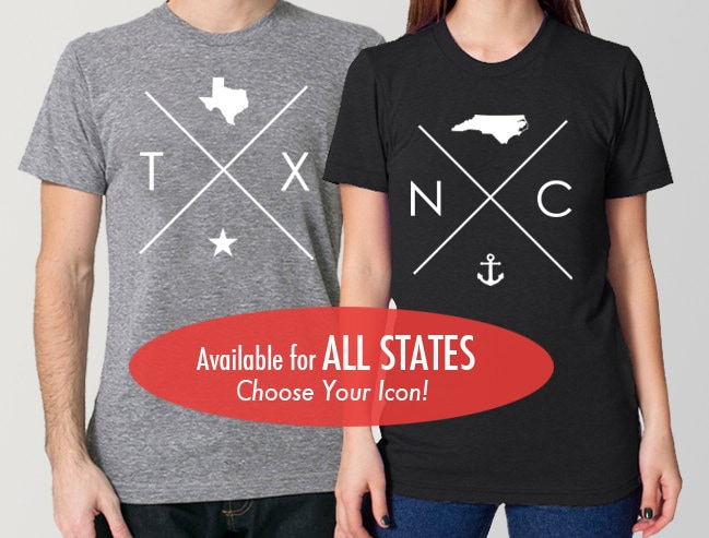 Alle Staaten Und Washington Dc Home State Tri Blend Track T-Shirt - Unisex T-Shirts Größe Xs S M L Xl 2Xl von SevenMilesPerSecond