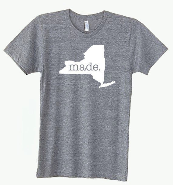 New York Ny Made Tri Blend Track T-Shirt - Unisex T-Shirts Größe S M L Xl von SevenMilesPerSecond