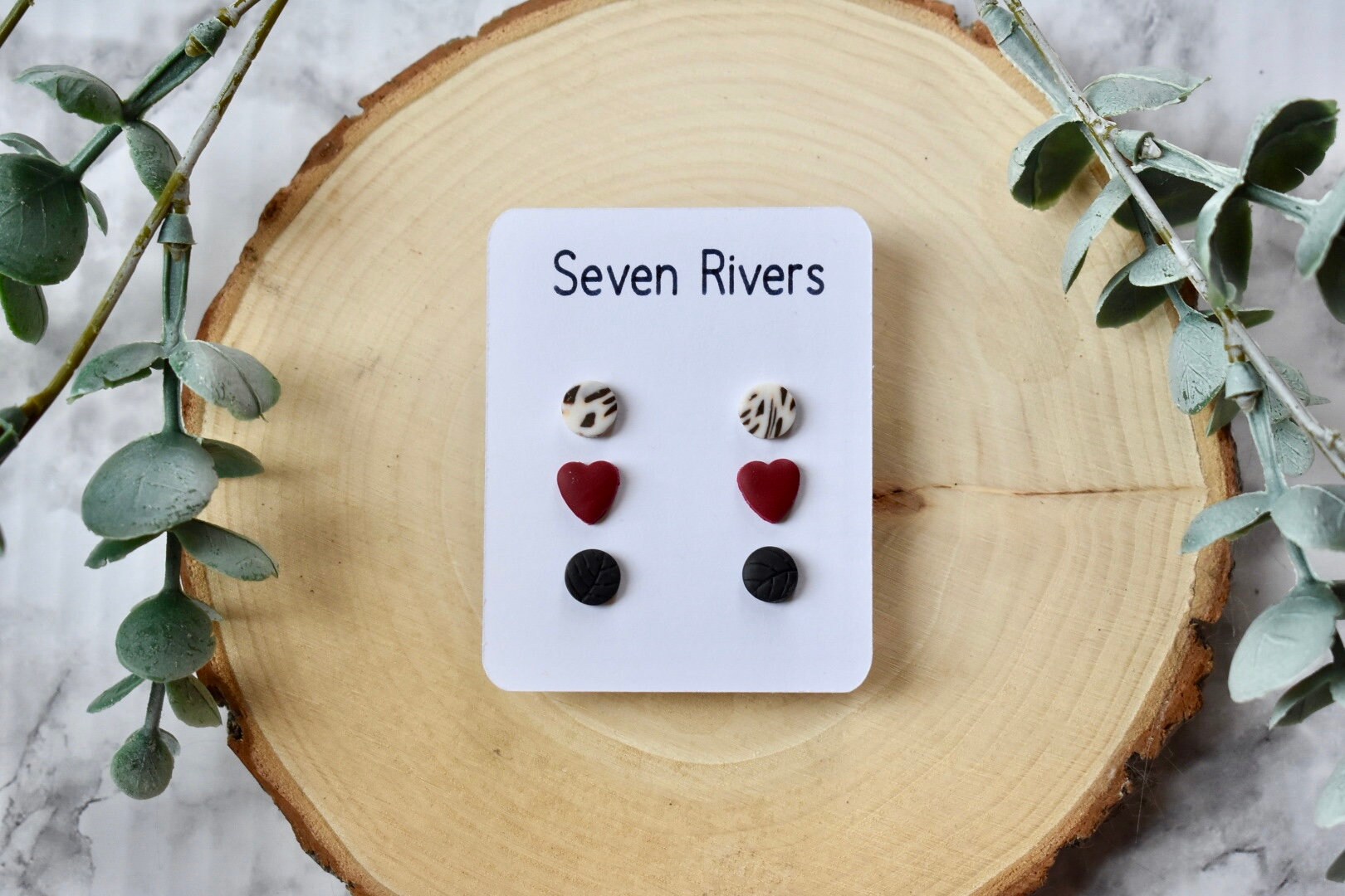 Leopard Print Ohrstecker Set - Handgefertigt Mit Polymer Clay Leopard Print Ohrstecker Set - Handgefertigt Mit Polymer Clay von SevenRiversCo