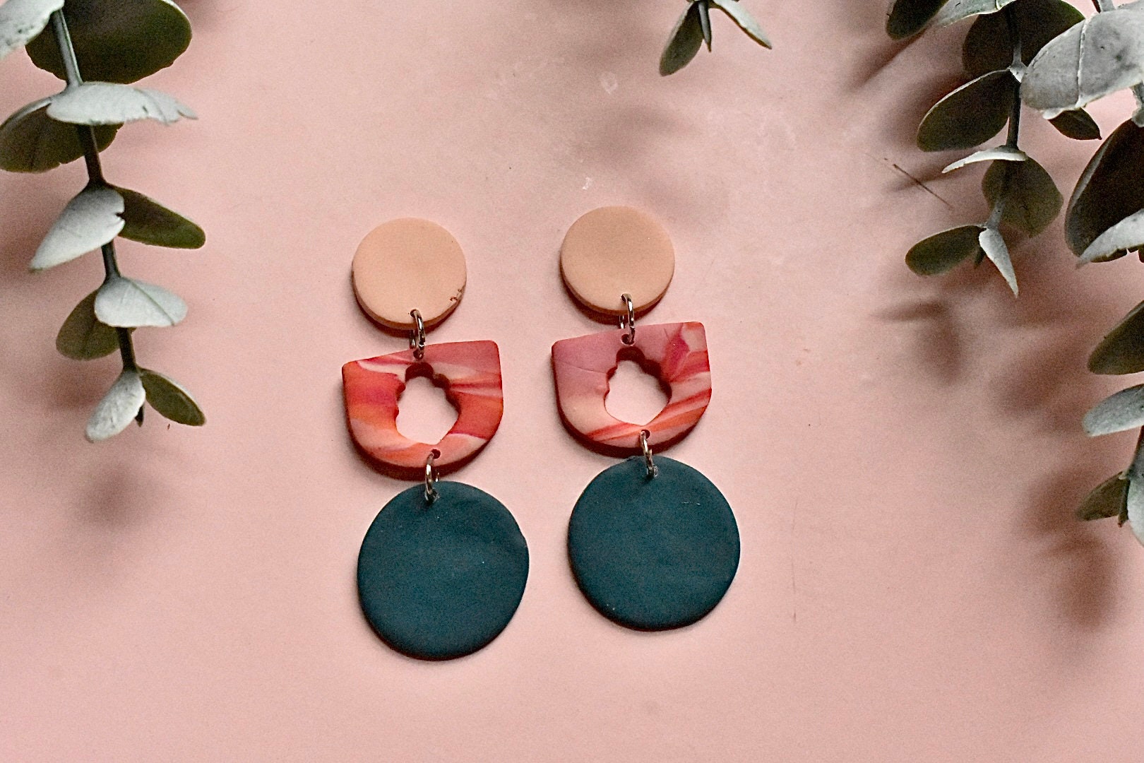 The Sunset Collection - Circle Ddleles Handgefertigte Ohrringe Aus Polymer Clay The Sunset Collection - Circle Ddleles Handgefertigte Ohrringe Aus Polymer Clay von SevenRiversCo