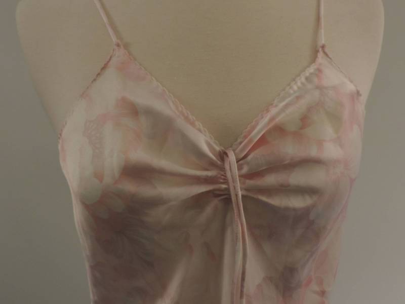 Vintage 70Er Halston Slip Dress Creme Pink Unterwäsche Negligee Damen Größe M von SevenSeven52Vintage