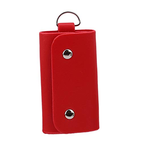 Sevenfly Keys Holder Organizer PU Leder Schnalle Schlüsseletui, Rot von Sevenfly