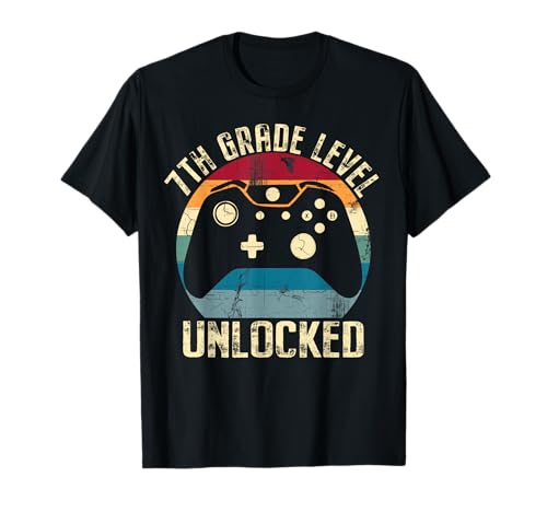 7. Klasse freigeschaltete Schulanfangs-Gamer-Kinder T-Shirt 7. Klasse freigeschaltete Schulanfangs-Gamer-Kinder T-Shirt von Seventh Grade Level Unlocked Gamer Boy Leveled Up